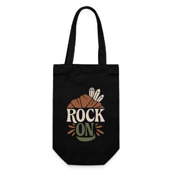 Enthusiast for collecting geology and - Gift Bag for Bottles - black - Front