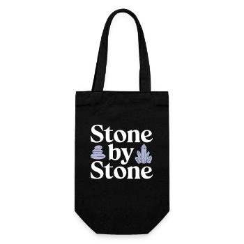 Enthusiast for collecting geology and - Gift Bag for Bottles - black - Front