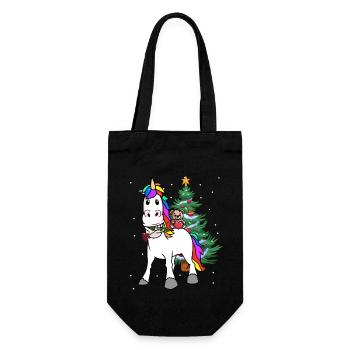 Licorne Noël Noël - Sac à bouteille - noir - Devant