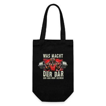 Bodybuilding Bodybuilder Fitness Geschenk Muskeln - Geschenkbeutel für Flaschen - Schwarz - Vorne