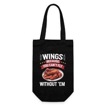 Chicken Wings Lover Buffalo BBQ Chicken - Gift Bag for Bottles - black - Front