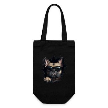 Drôle de chien propriétaire Chien mignon Bouledogue - Sac à bouteille - noir - Devant