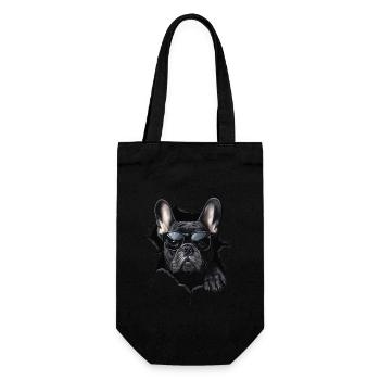 Drôle de chien propriétaire Chien mignon Bouledogue - Sac à bouteille - noir - Devant