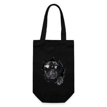 Drôle de chien propriétaire Chien mignon Bouledogue - Sac à bouteille - noir - Devant