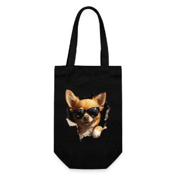 Drôle de chien propriétaire Chien mignon Chihuahua - Sac à bouteille - noir - Devant
