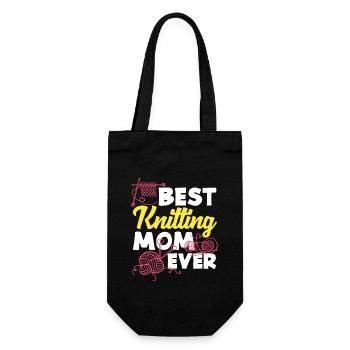 Best Knitting Mom Ever - Gift Bag for Bottles - black - Front