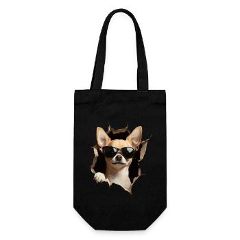 Drôle de chien propriétaire Chien mignon Chihuahua - Sac à bouteille - noir - Devant