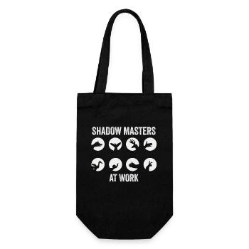 Maîtres de l’ombre au travail Marionnettes d’ombres - Sac à bouteille - noir - Devant