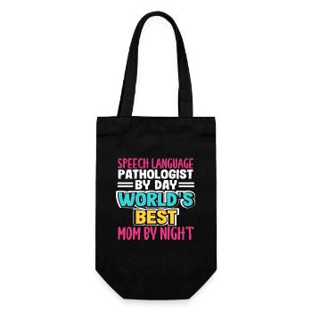 Speech therapist on the day world's best mom - Gift Bag for Bottles - black - Front