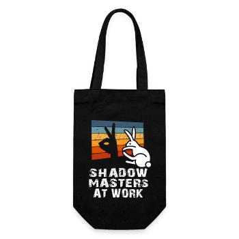 Maîtres de l’ombre au travail Marionnettes d’ombres - Sac à bouteille - noir - Devant