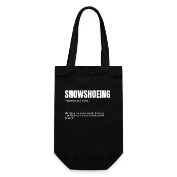 Funny Snowshoeing Hobby - Geschenkbeutel für Flaschen - Schwarz - Vorne