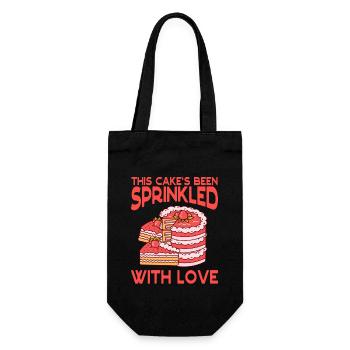 Cake's Been Sprinkled With Love Baking - Gift Bag for Bottles - black - Front
