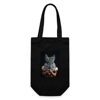 Chinchillas Chinchilla - Geschenkbeutel für Flaschen - Schwarz - Vorne