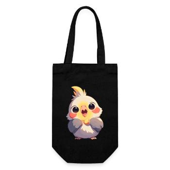 Cockatiel Nymphensittiche Nymphensittich - Geschenkbeutel für Flaschen - Schwarz - Vorne