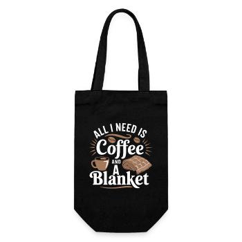Winter Cozy Culture Warme Decken Hot Cocoa - Geschenkbeutel für Flaschen - Schwarz - Vorne