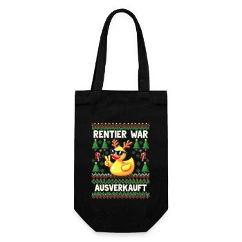 Rentier war ausverkauft Lustiges Weihnachten Elch - Geschenkbeutel für Flaschen - Schwarz - Vorne