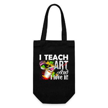 Art Teacher I Teach Art And I Love It - Gift Bag for Bottles - black - Front