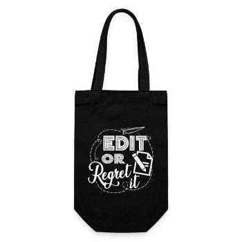 English Teacher Edit Or Regret It - Gift Bag for Bottles - black - Front