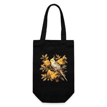 Cockatiel Nymphensittiche Nymphensittich - Geschenkbeutel für Flaschen - Schwarz - Vorne
