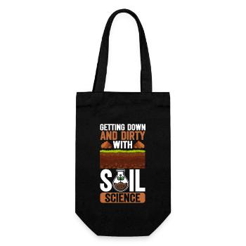 Bodenwissenschaftler Soil Science - Geschenkbeutel für Flaschen - Schwarz - Vorne
