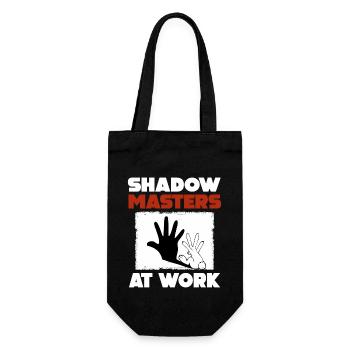 Maîtres de l’ombre au travail Marionnettes d’ombres - Sac à bouteille - noir - Devant