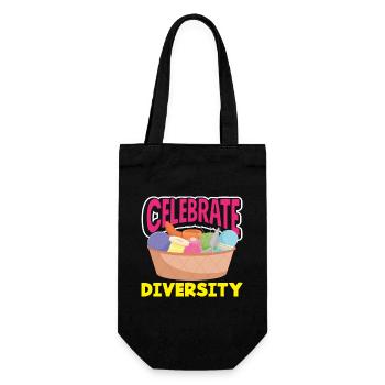 Célébrez la diversité : l’art du tricot - Sac à bouteille - noir - Devant