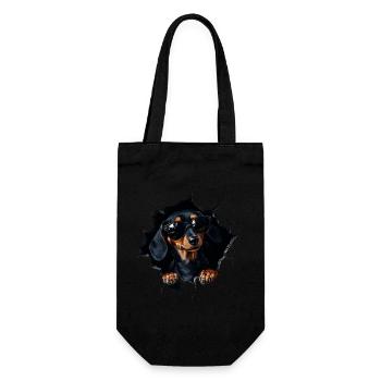 Drôle de chien Propriétaire de chien Chien mignon Teckel - Sac à bouteille - noir - Devant