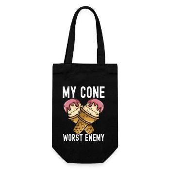 My Cone Worst Enemy Sundae Frosty Cream - Geschenkbeutel für Flaschen - Schwarz - Vorne