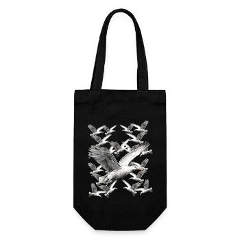Seagull Seagulls Maritime - Gift Bag for Bottles - black - Front