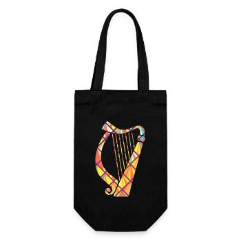 Harp Geometric - Gift Bag for Bottles - black - Front
