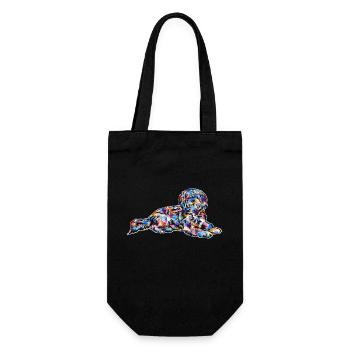 Lhasa Apso Geometric - Gift Bag for Bottles - black - Front