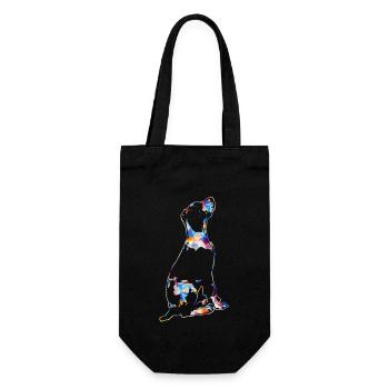 Great Dane Dog Colorful Geometric - Gift Bag for Bottles - black - Front