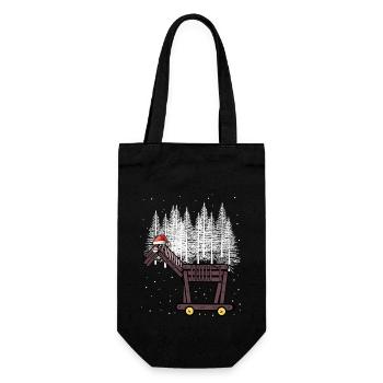 Père Noël Cheval Père Noël Enfants - Sac à bouteille - noir - Devant