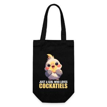Cockatiel Nymphensittiche Nymphensittich - Geschenkbeutel für Flaschen - Schwarz - Vorne