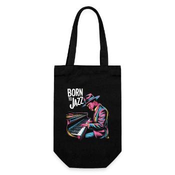 Born for jazz at the piano - Gift Bag for Bottles - black - Front