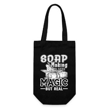 Soap Maker Soap Making Is Like Magic But Real - Gift Bag for Bottles - black - Front