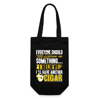 Cigar Smoking I Believe I'll Have Another Cigar - Gift Bag for Bottles - black - Front
