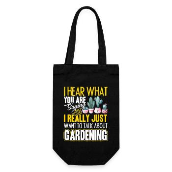 Gardening Talk About Gardening - Gift Bag for Bottles - black - Front