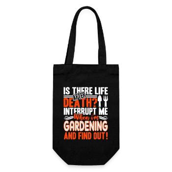 Gardening Don't Interrupt When I am Gardening - Gift Bag for Bottles - black - Front