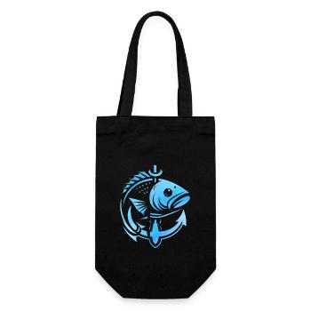 Angelhaken Forelle Angeln Angler Fischer Barsch Angl - Geschenkbeutel für Flaschen - Schwarz - Vorne
