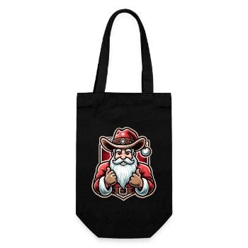 Merry Cowboy Santa Claus Stylish - Gift Bag for Bottles - black - Front
