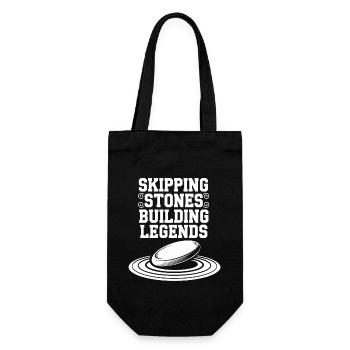 Stone jumping, stone jumping, outdoor hobby stone - Gift Bag for Bottles - black - Front