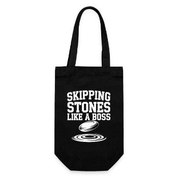 Stone jumping, stone jumping, outdoor hobby stone - Gift Bag for Bottles - black - Front
