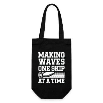 Stone jumping, stone jumping, outdoor hobby stone - Gift Bag for Bottles - black - Front