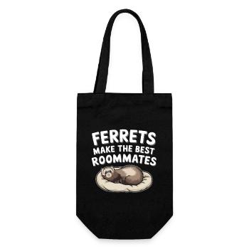 Ferret Owner, Ferret Lover, Sweets - Gift Bag for Bottles - black - Front
