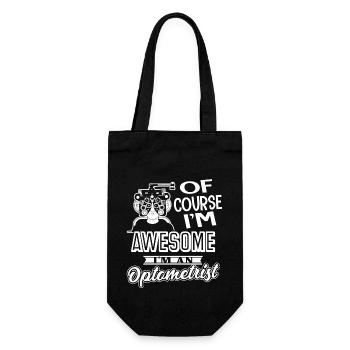 Optometrist I am An Awesome Optometrist - Gift Bag for Bottles - black - Front