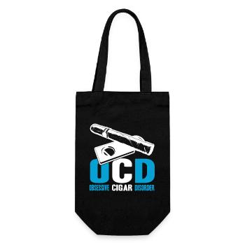 Cigar Smoking Obsessive Cigar Disorder - Gift Bag for Bottles - black - Front