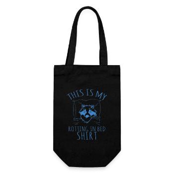 This Is My Rotting In Bed Shirt Raccoon Funny - Gift Bag for Bottles - black - Front