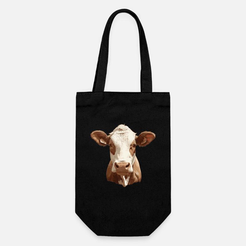 Kühe Kuh - Geschenkbeutel für Flaschen - Schwarz