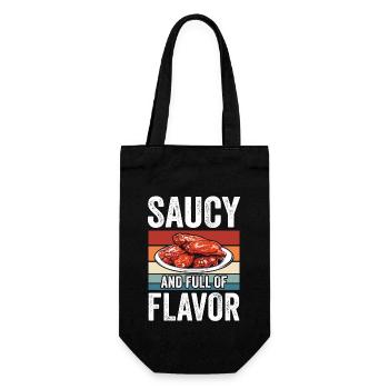 Vintage Deep Fried Chicken Saucy Full Of Flavor - Gift Bag for Bottles - black - Front